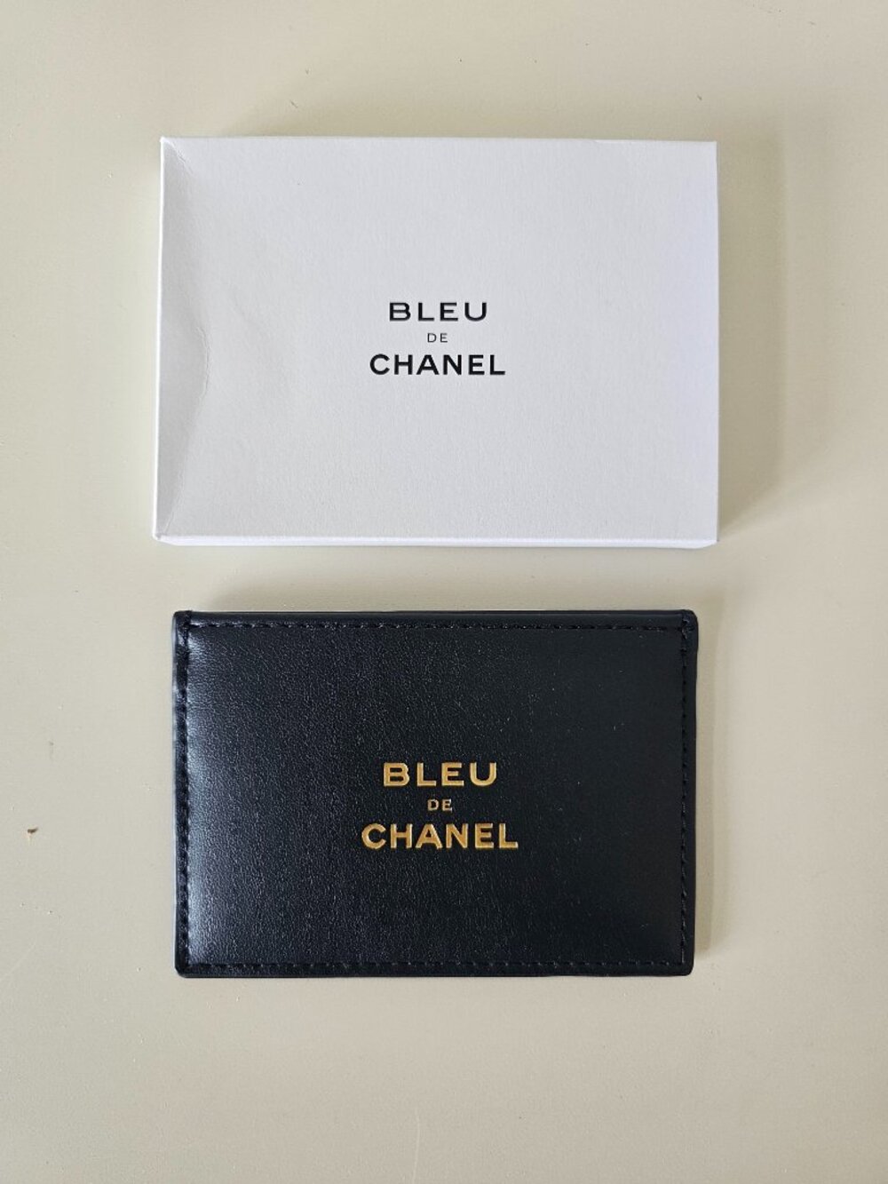 NIB BLEU DE CHANEL Black Navy Cardholder Wallet Men's Limited Edition 4" x 2.75"